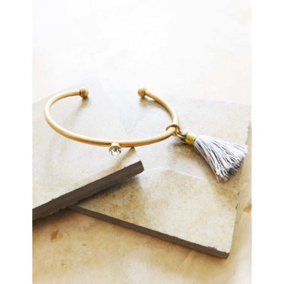 Rhinestone Tassel Cuff - Picture 2 of 3