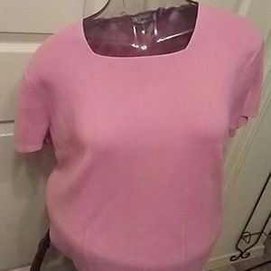 Sweater with square neck opening