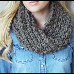 Taupe Handmade Infinity Scarf