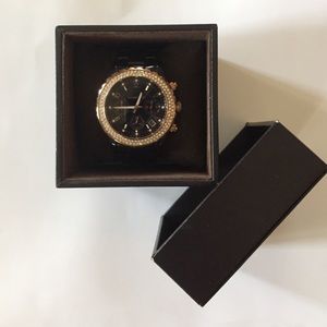 Michael Kors Black/Rose Gold Oversized Watch