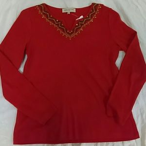 Jones New York Pumpkin Top Sz. PS