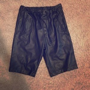 Leather shorts