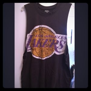 Cute Vintage Cut Off Lakers Tank