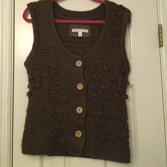 Brown sweater vest