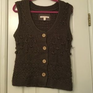 Brown sweater vest