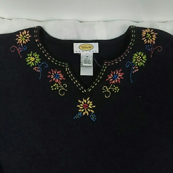 Talbot's Petites Blue Sweater Sz PM - Picture 2 of 3