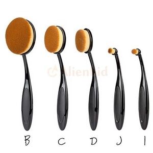 5 Toothbrush Oval Brushes Set Black