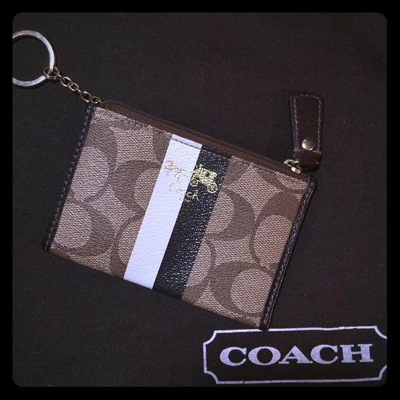 Coach striped zippy