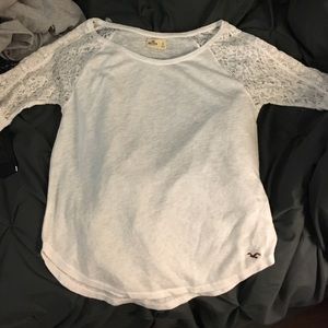 Lacey white top