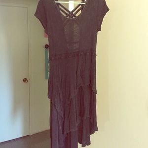 Black Free People ruffled dress LIGHTLY WORN
