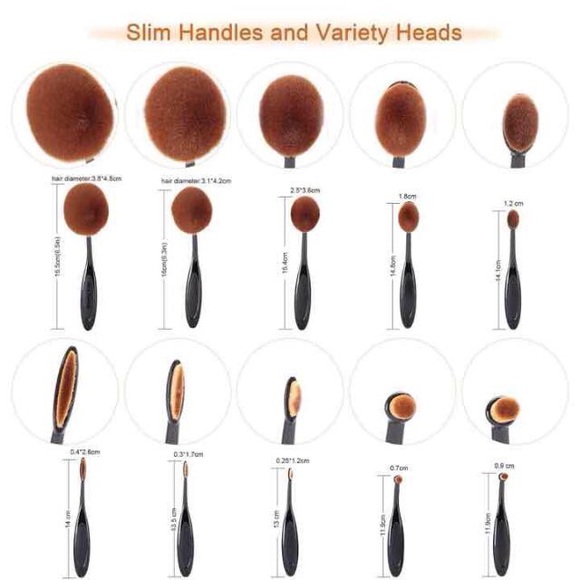 10pcs Foundation Brushes Set + Brush Cleaner - Picture 2 of 3