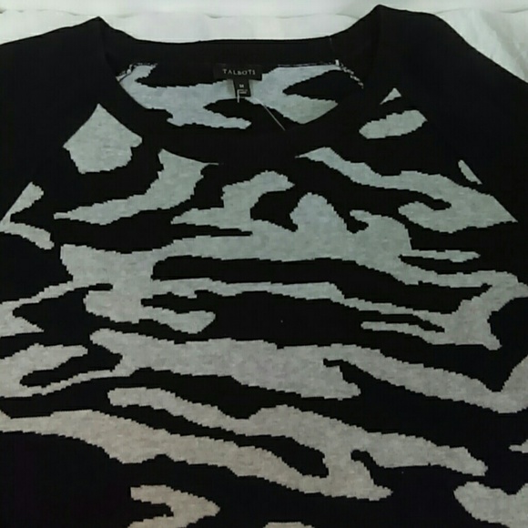 Talbot's Navy/Gray Sweater Sz. M - Picture 2 of 3