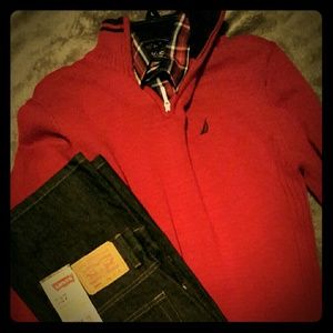 Boys Nautica Sz 14/16 sweater/shirt,Levi's sz14