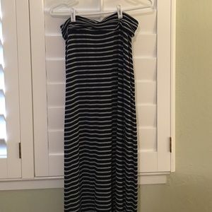 Jcrew navy and gray soft maxi skirt size small