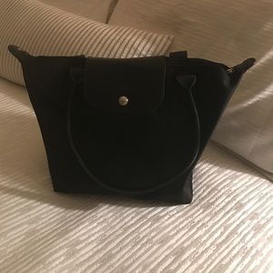 Lonchamp Black Small leather bag.