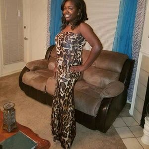 Leopard Print Mermaid Dress