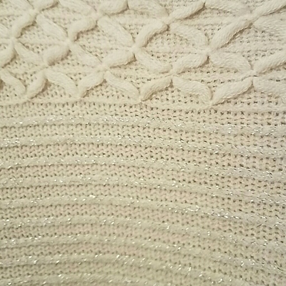 Boatneck Textured Ribbed Sweater Poncho - Picture 2 of 3