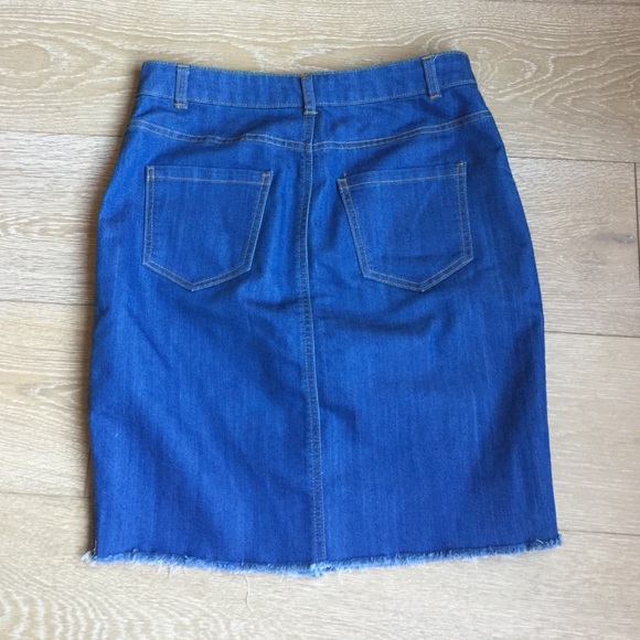 Life in Progress Denim button front skirt - Picture 2 of 3