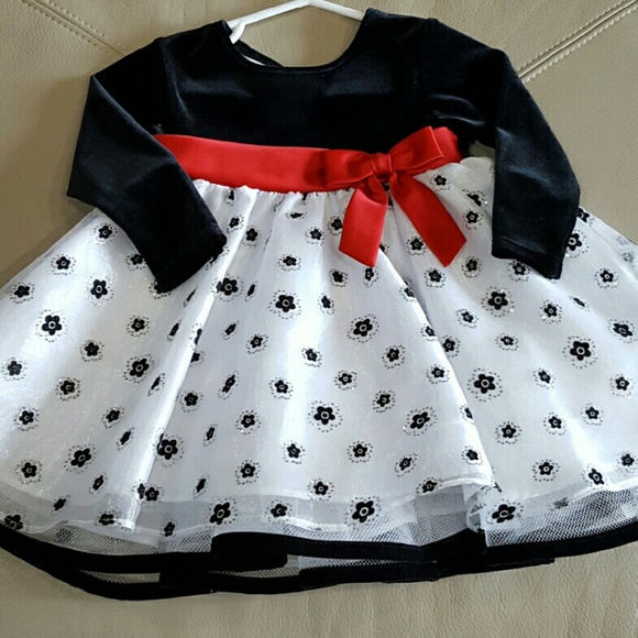 Bonnie Baby Floral Velvet Dress