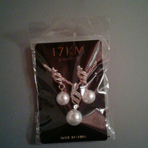 Beautiful earrings and necklace set