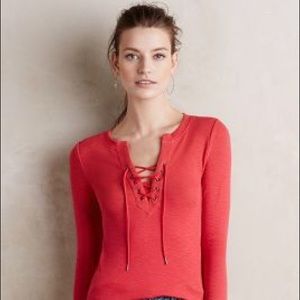 Anthropologie Lace up top