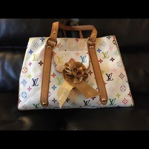 Authentic Louis Vuitton multicolor handbag tote
