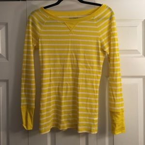 Striped waffle knit shirt