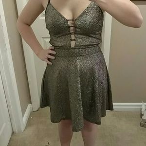 Gold sparkly dress