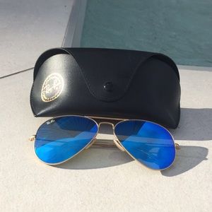 Ray-Ban mirrored aviators - blue lenses