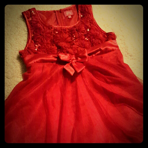 Girls Sz 14 dress,with sequins and poinsettias