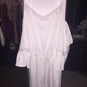 White Off the shoulder Romper