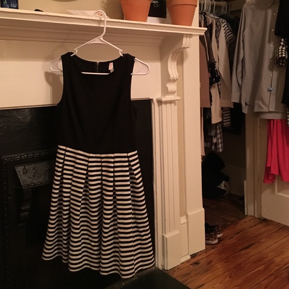 Sleeveless stripped dress. Cute with cardigan!