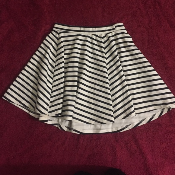 Striped circle skirt