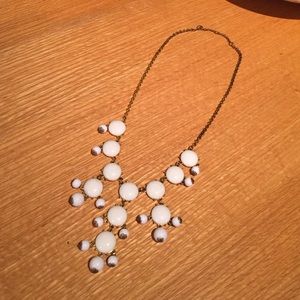 White J Crew statement bubble necklace