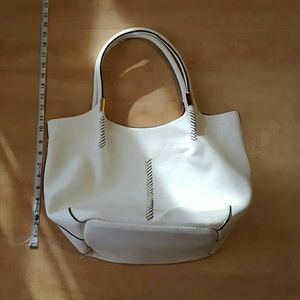 Large white purse