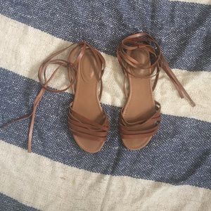Brown strappy sandals