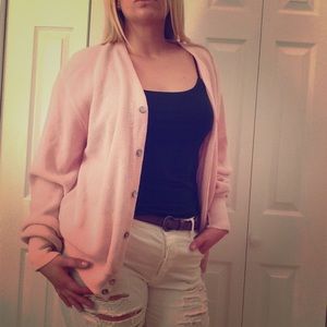 Baby Pink Vintage Lacoste Cardigan