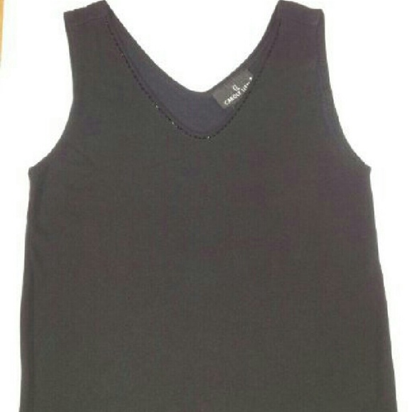 Carole Little Winter Fantasy -black sleeveless top