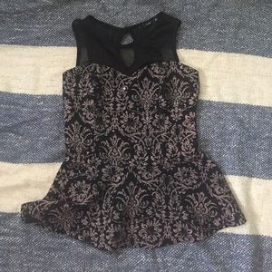 Damask Sequin Peplum