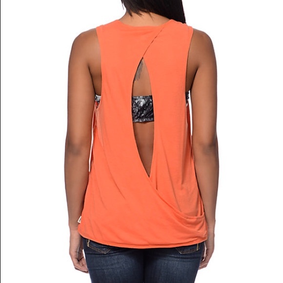 Orange RVCA open back tank