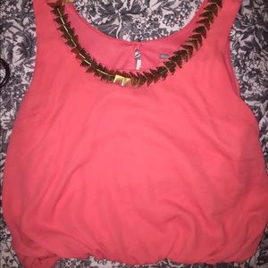 Coral Crop Top