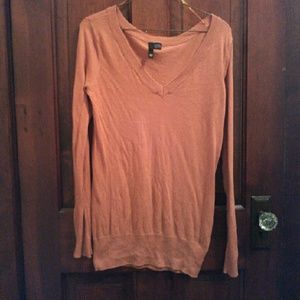 H&M orange v neck sweater