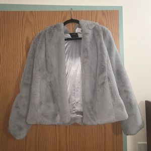 Faux Fur Grey Coat