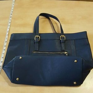Large Navy charming charlie tote