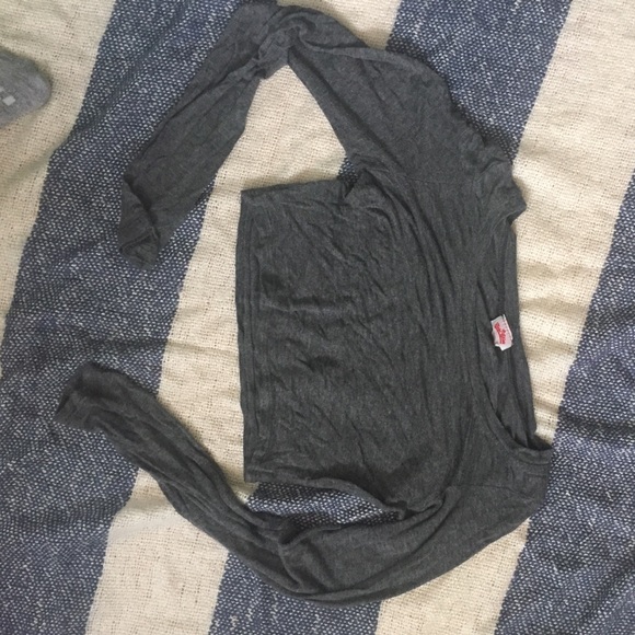 Soft gray crop top