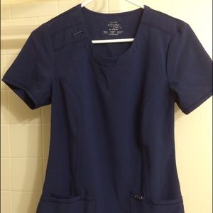NEW Cherokee Infinity top scrubs XS blue