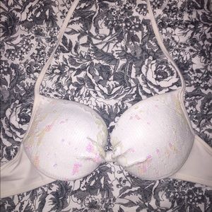White Sparkly Bikini Top