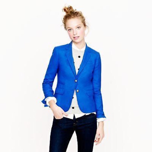 {J. Crew} Royal Blue Schoolboy Blazer