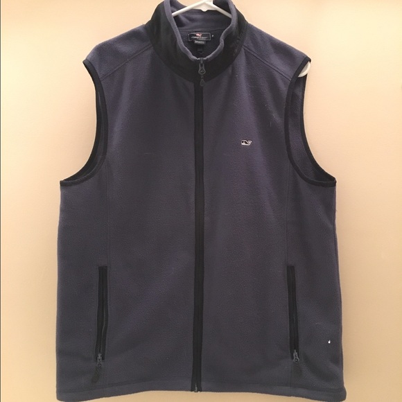 Vineyard Vines navy fleece vest