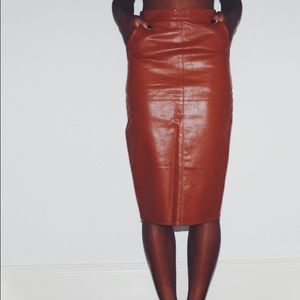 Missguided faux lather bodycon skirt